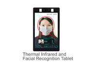 8&quot; FCC facial del CE ROHS de la detección de la temperatura del termómetro del reconocimiento de la pantalla LCD aprobada