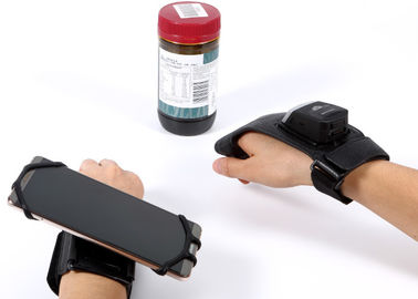 Escáner del código de barras del guante de la velocidad rápida, escáner inalámbrico del anillo de Bluetooth del diseño rugoso
